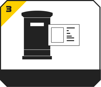 ポストに投函！